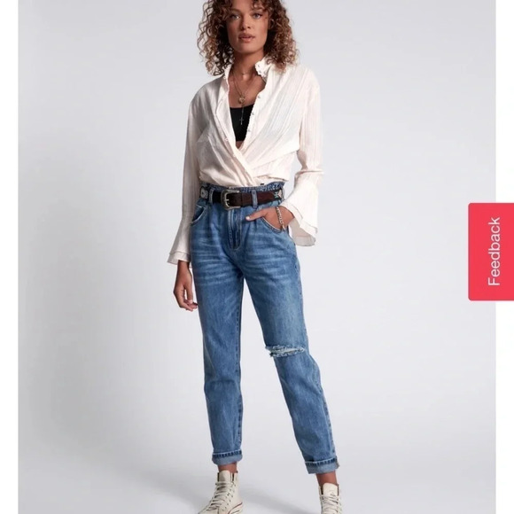 One Teaspoon Blue High Rise Women Jeans - Picture 1 of 13